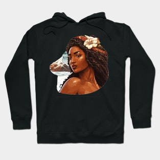 Poli'ahu Hawaiian Goddess of Snow Mauna Kea Illustration Mythology Hoodie